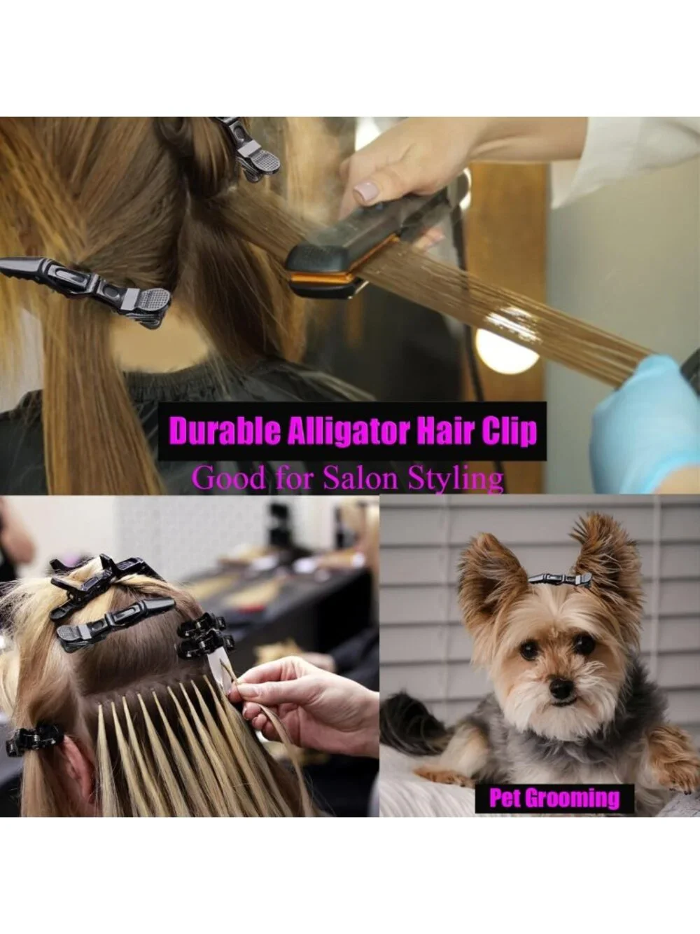 30 Pcs Alligator Hair Clips - Thick Hair Styling, Wide Teeth, Double-Hinged